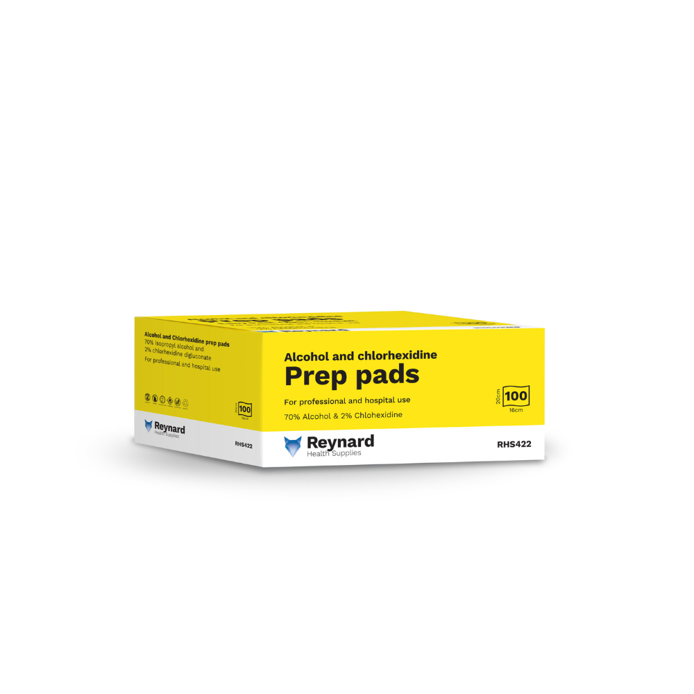 Alcohol & Chlorhexidine Prep Pads - 200 pack